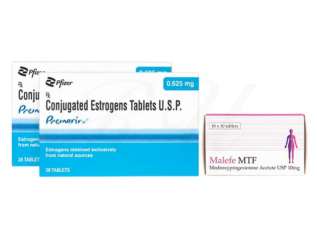 プレマリン0.625mg(アイルランド版)2箱+マレフェMTF10mg1箱