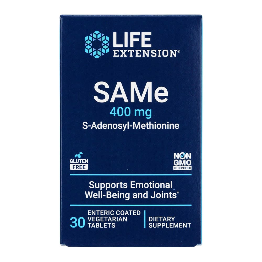 [LIFE EXTENSION]SAMe(S-アデノシルメチオニン)400mg 【1箱30錠】