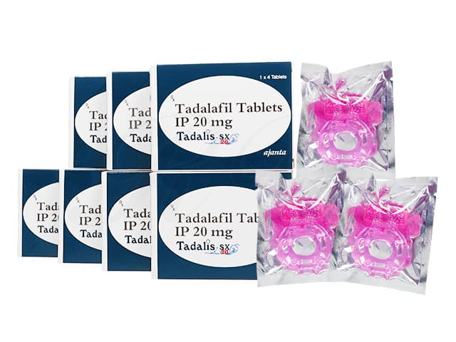 [シアリスジェネリック]タダリスSX20mg(4錠×7箱)＋バイブレーションリング(3個)