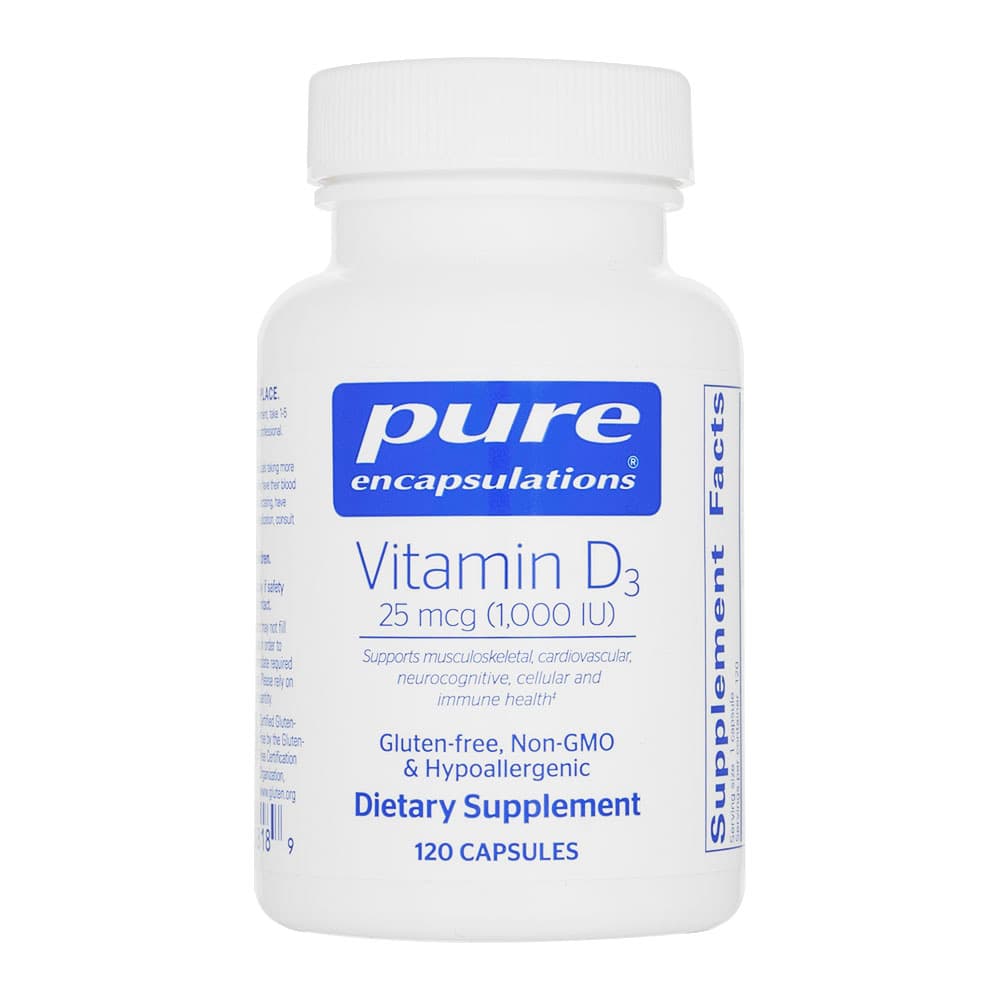 [pure encapsulations]ビタミンD3 25mcg(1000IU) 【1本120カプセル】