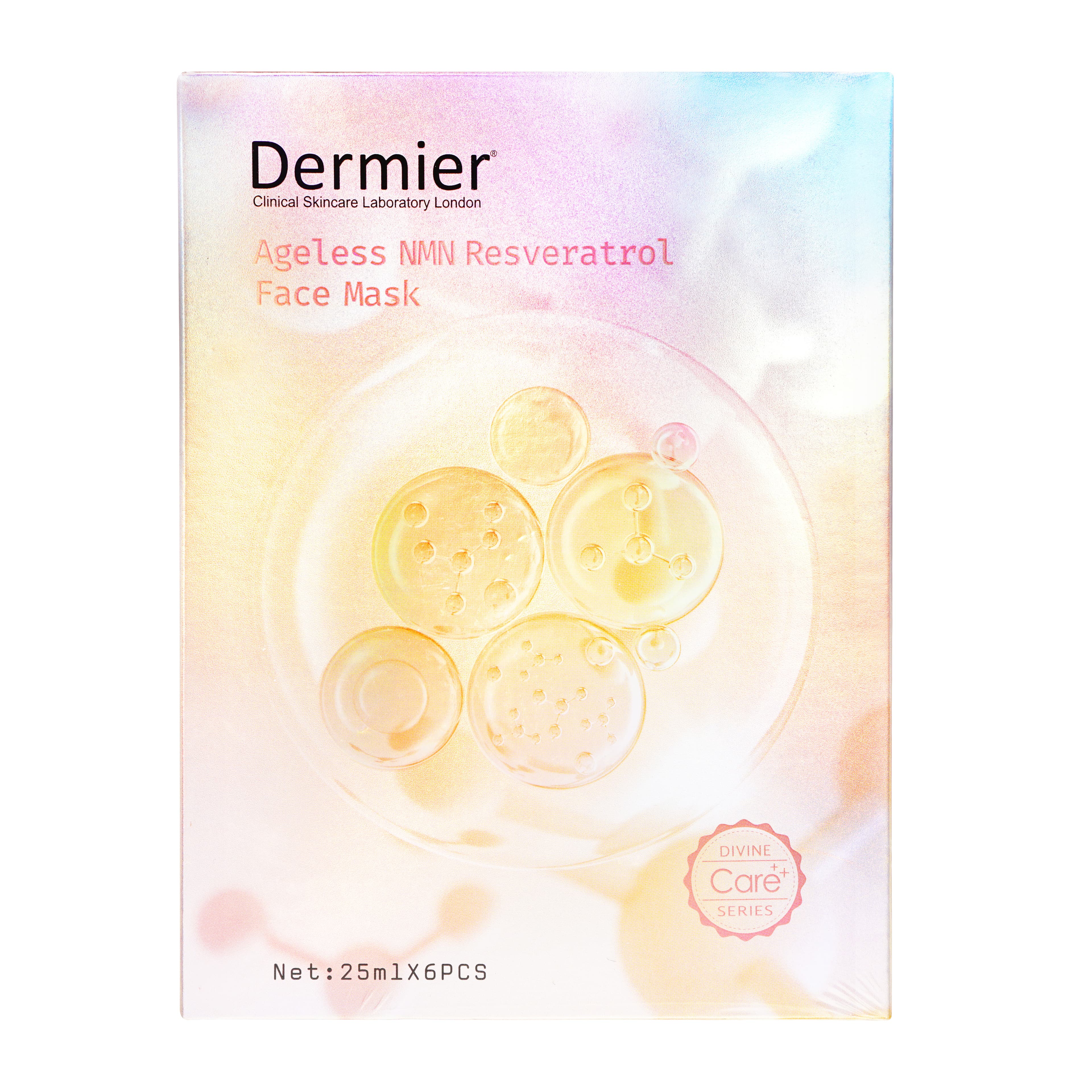 [Dermier]エイジレスNMNレスベラトロール フェイスマスク 【1箱25ml x 6枚】