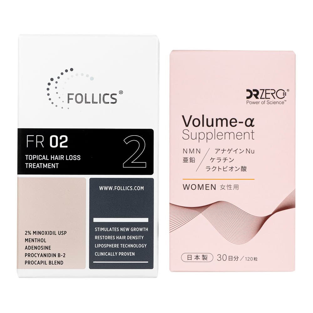フォリックス FR02 ローション60mL 1本＋ドクターゼロ ボリュームα サプリメント120錠 1箱(女性用) 【1セット】