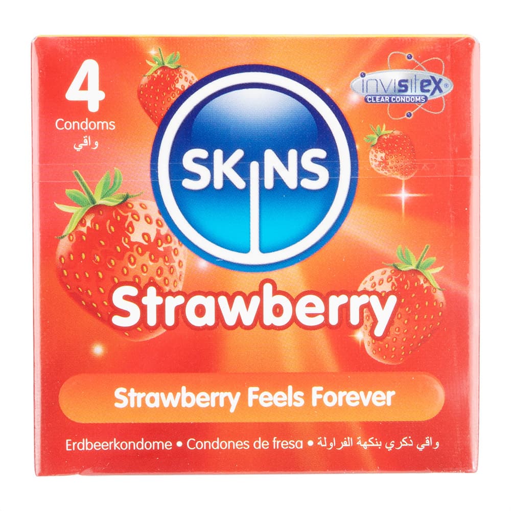 ストロベリーコンドーム[SkINS] 【1箱4個】
