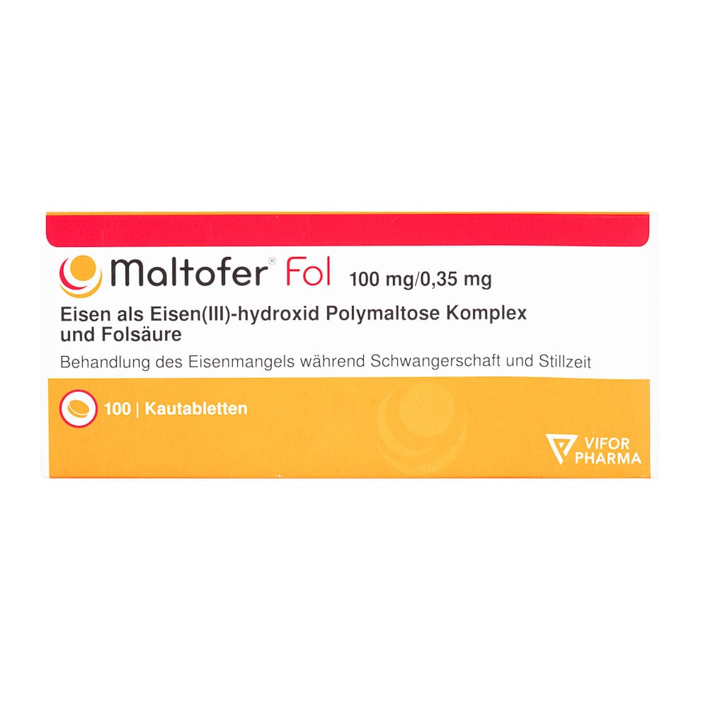 マルトファーフォル(Maltofer Fol)100mg/0.35mg 【1箱100チュアブル錠】