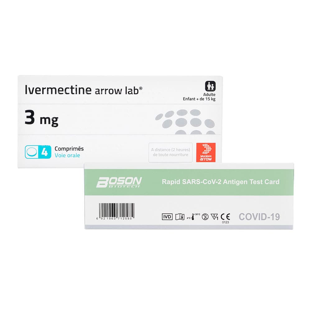イベルメクチン3mg2箱+新型コロナウイルス迅速抗原検査カード セット 【1セット】