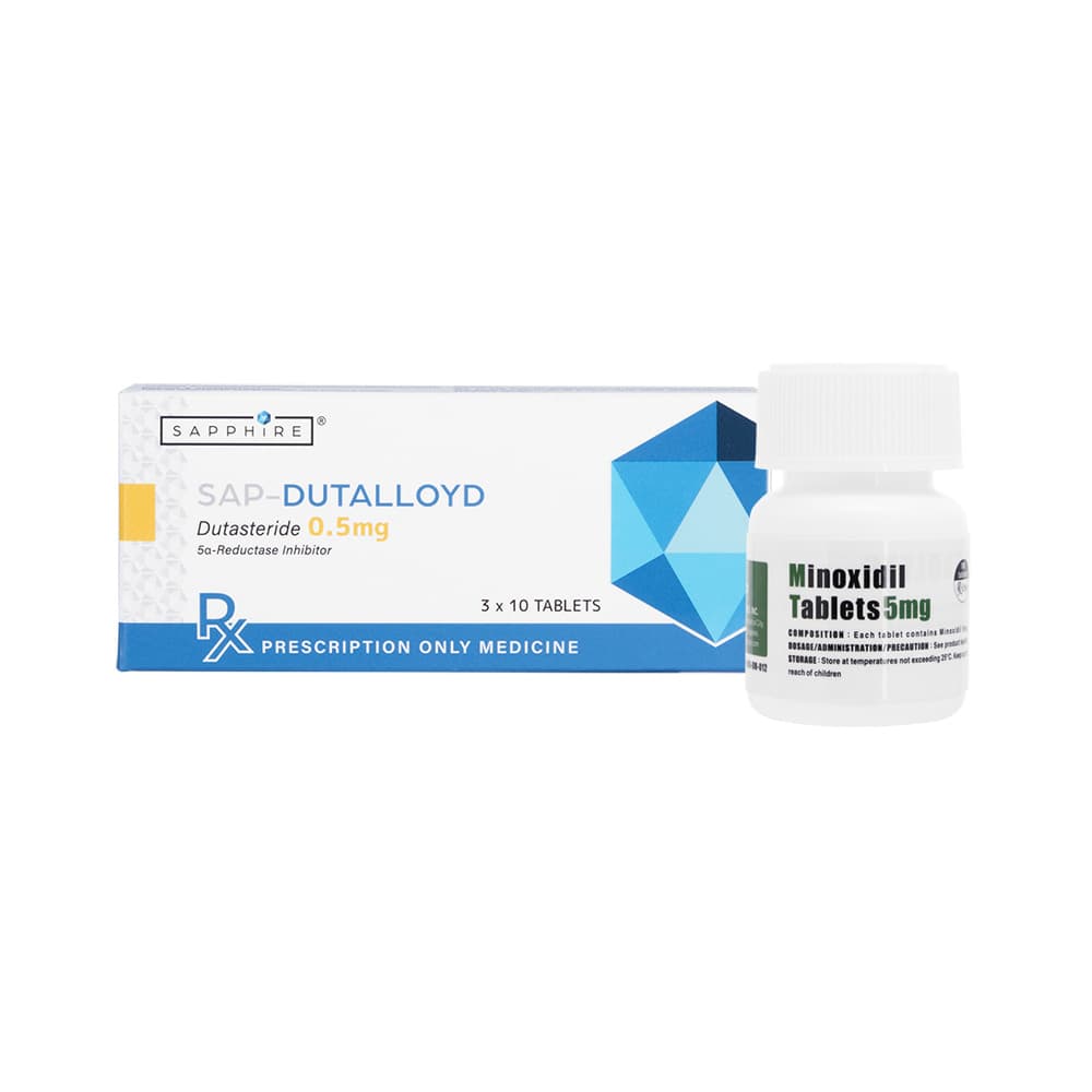 デュタロイド0.5mg30錠1箱 + ミノキシジルタブレット5mg100錠1本 【1セット】